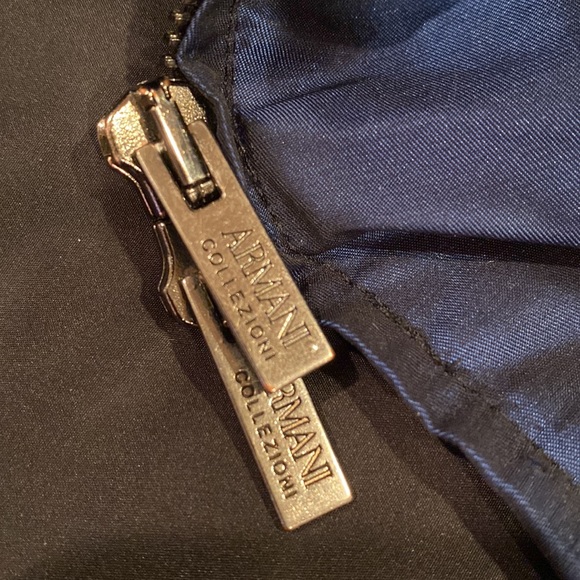 ARMANI Collezioni fabulous unique jacket blue polyester, size M/L - Picture 13 of 13